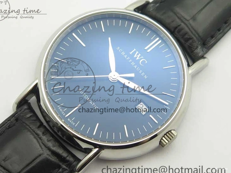 MIROTIME 0404 Portofino Automatic SS TWF 1:1 Best Edition Black Dial on Black Leather Strap A TravelReady 7199